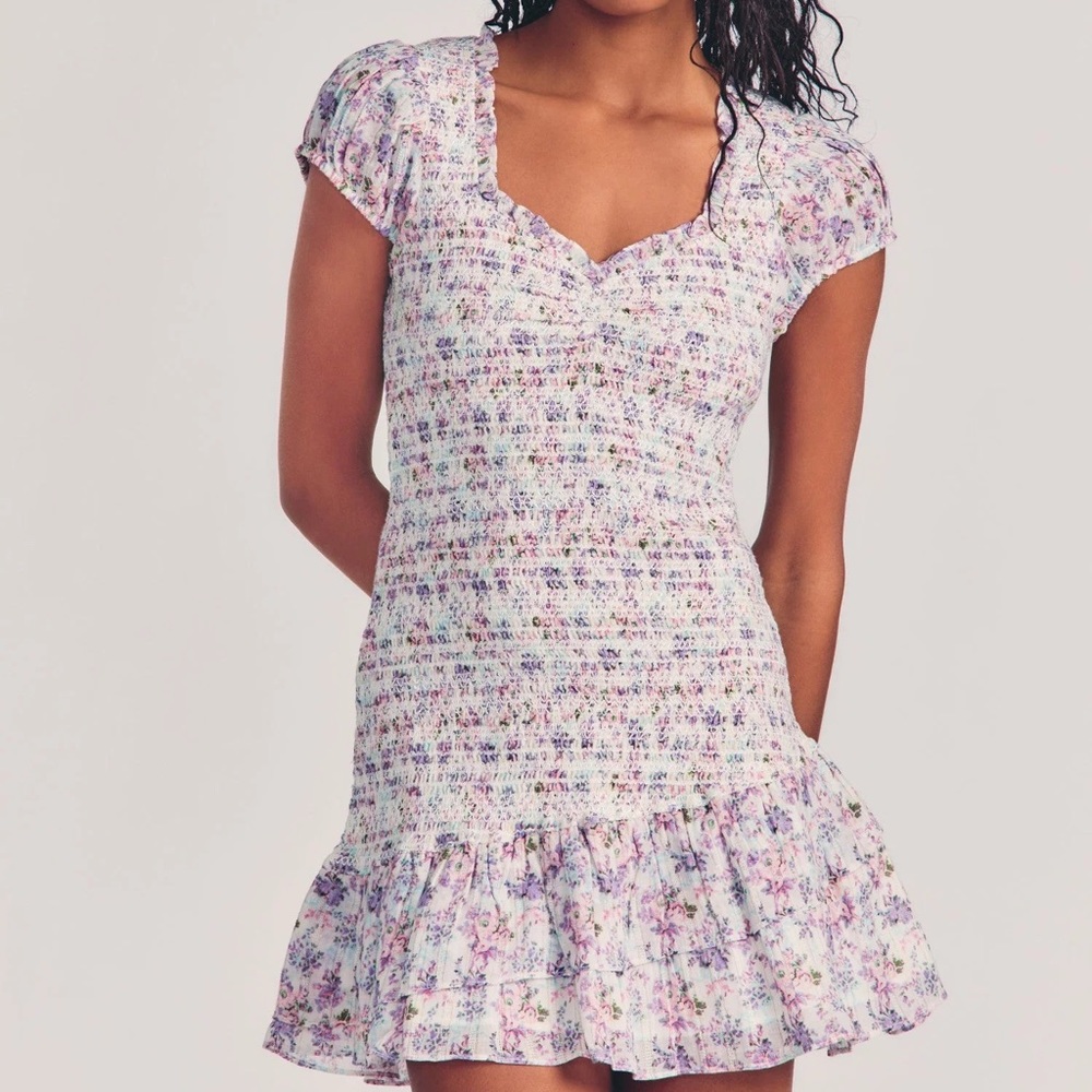 Loveshackfancy Trevor Dress Positano Blue